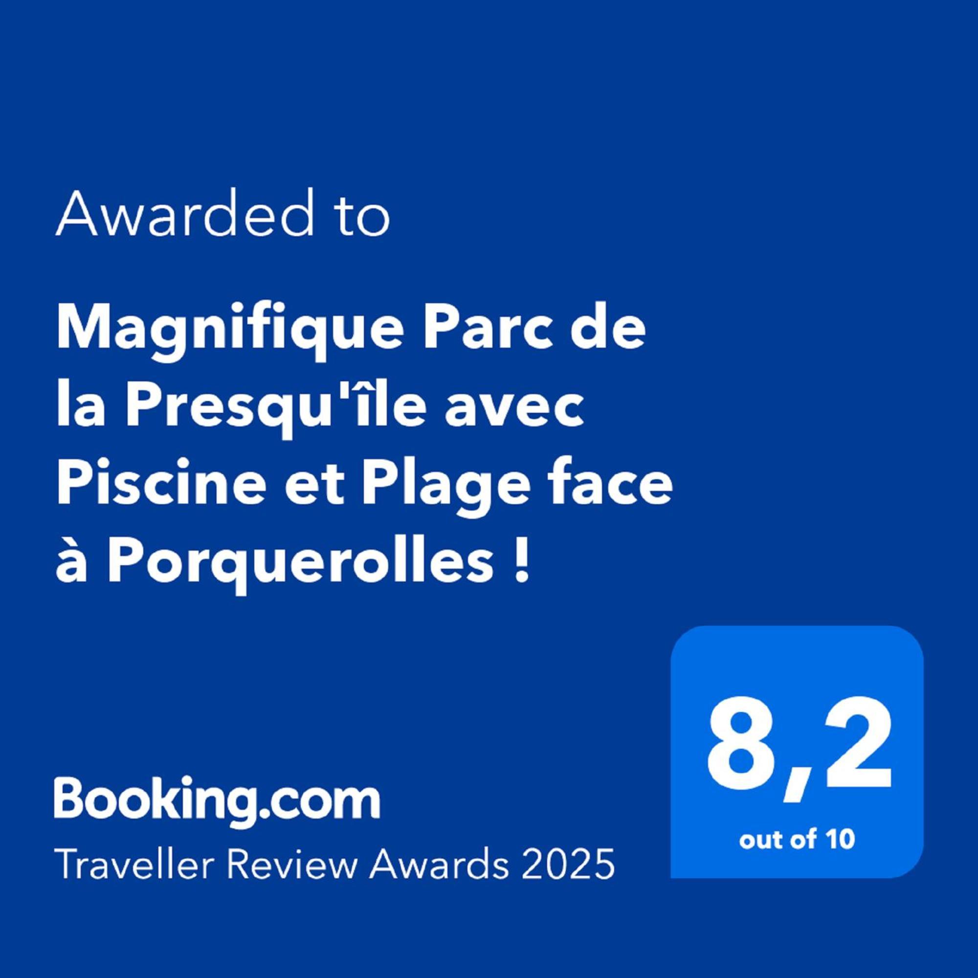 Magnifique Parc De La Presqu'Ile Avec Piscine Et Plage Face A Porquerolles ! Hyères Eksteriør bilde